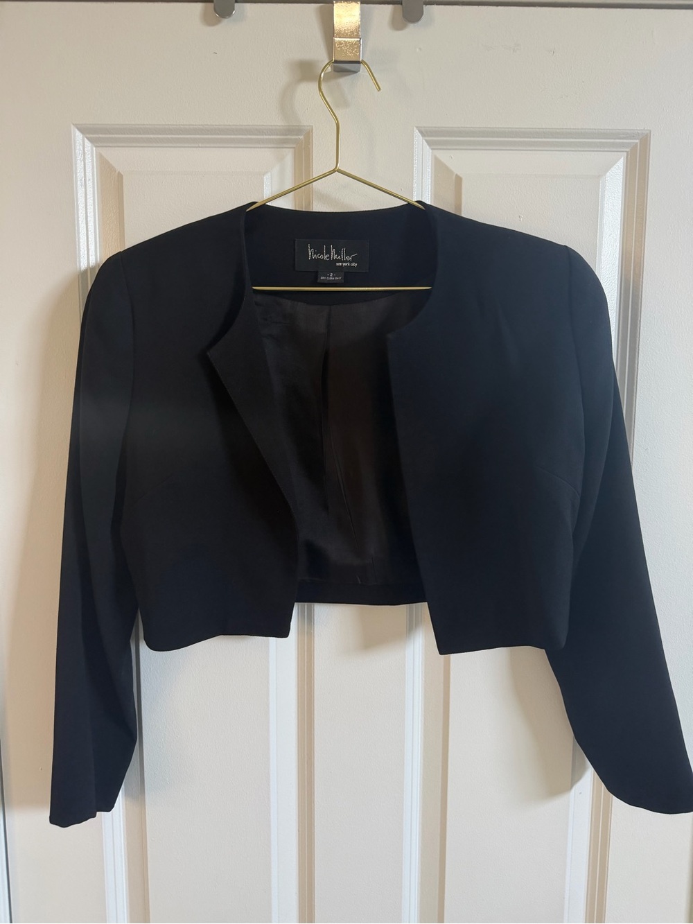Nicole Miller cropped black bolero jacket